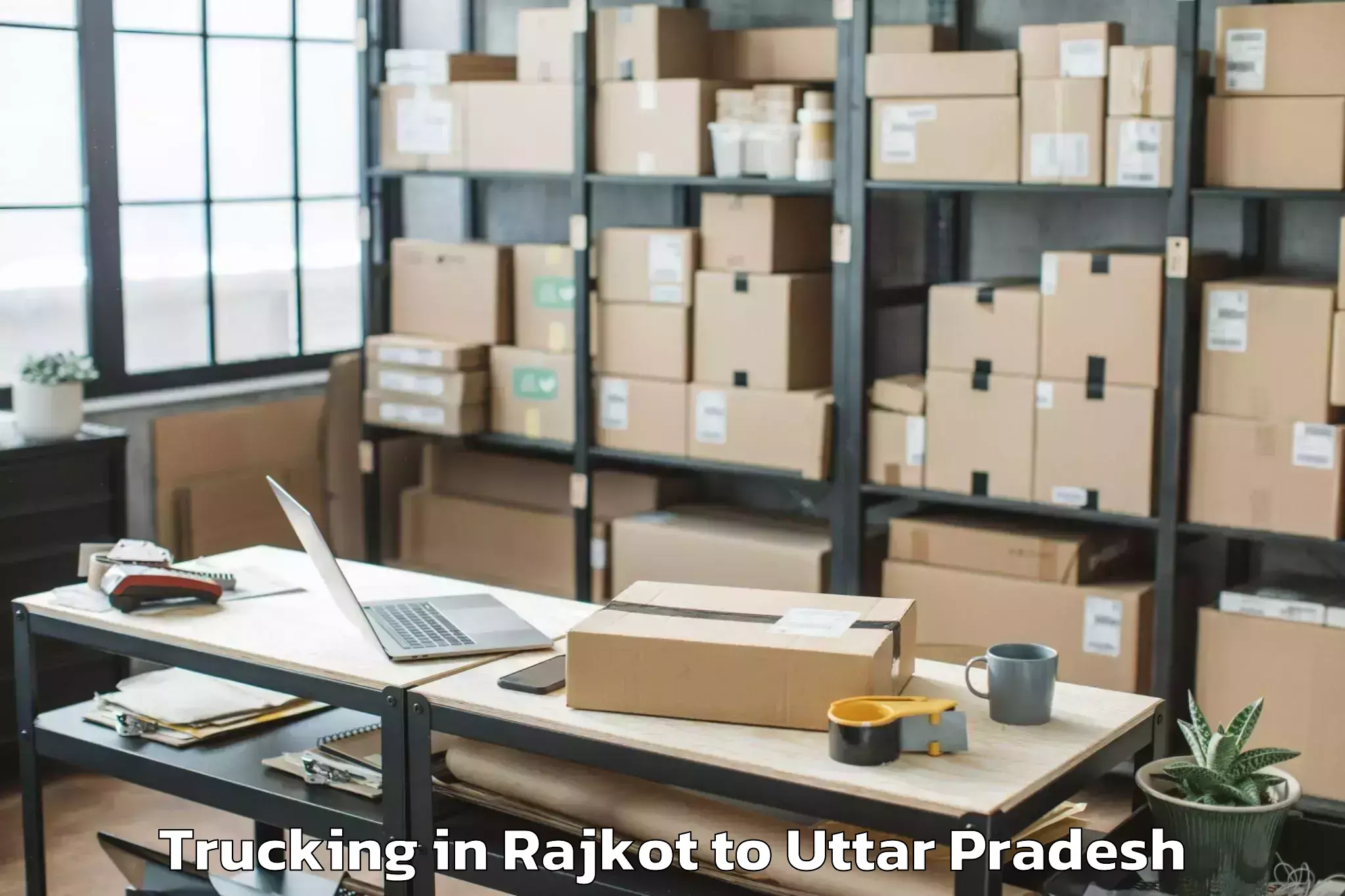 Efficient Rajkot to Bidhuna Trucking